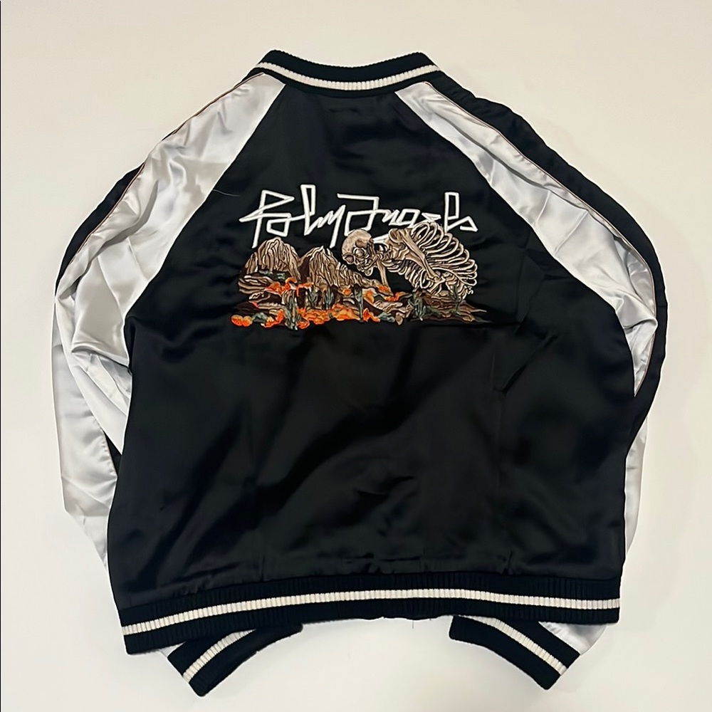 Palm Angels Desert Skull Satin Bomber Jacket
